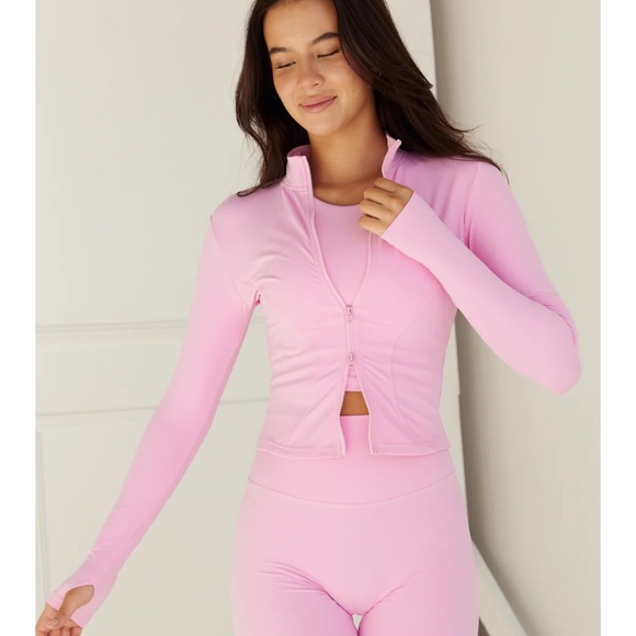 Astoria Candy Pink Luxe Balance Zip Up Jacket - Picture 1 of 6